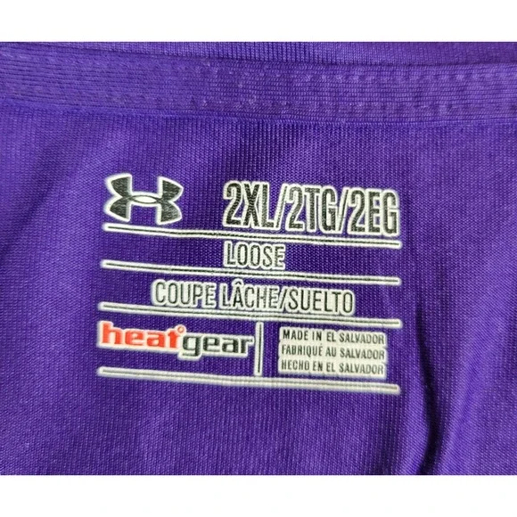 Under Armour JMU Dukes‎ Purple Heatgear Quarter Zip Pullover Men's 2XL - Picture 5 of 9